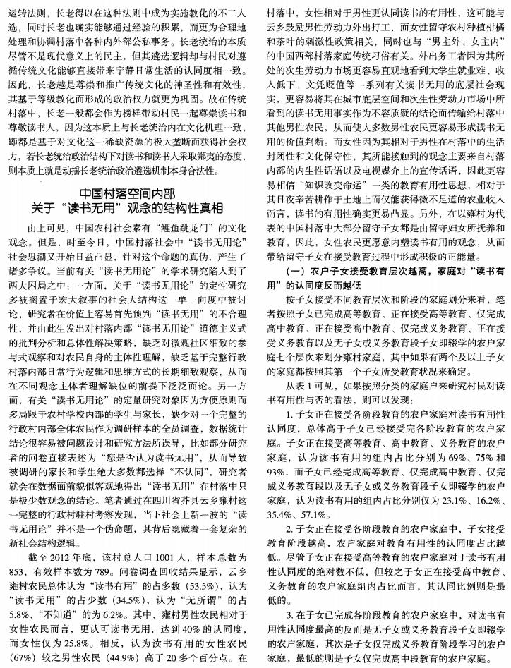 李濤等:鄉土中國中的新讀書無用論(圖2)